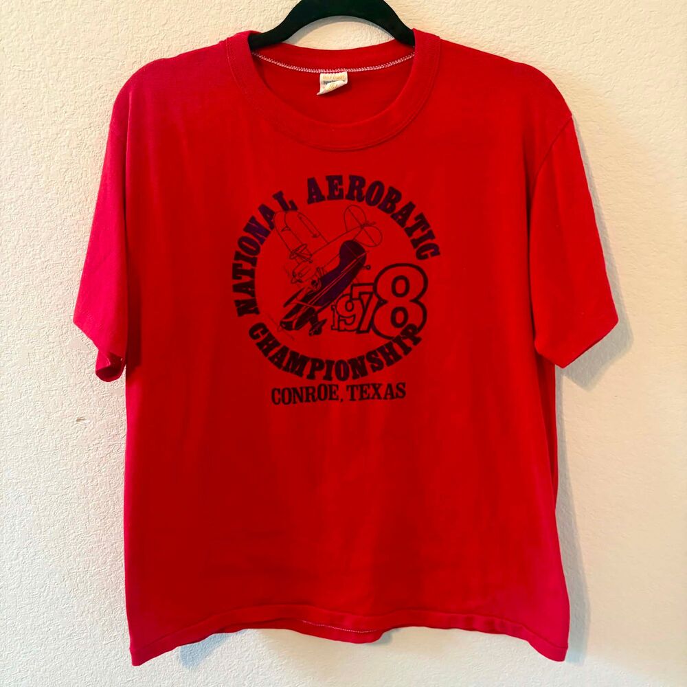 Vintage Aircraft National Aerobatic Championship 1978 T-shirt XL